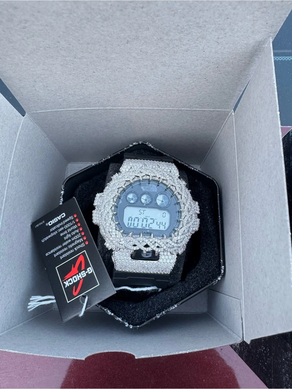 The North Face Black Strap Digital Watch with Silver Crystal Bezel